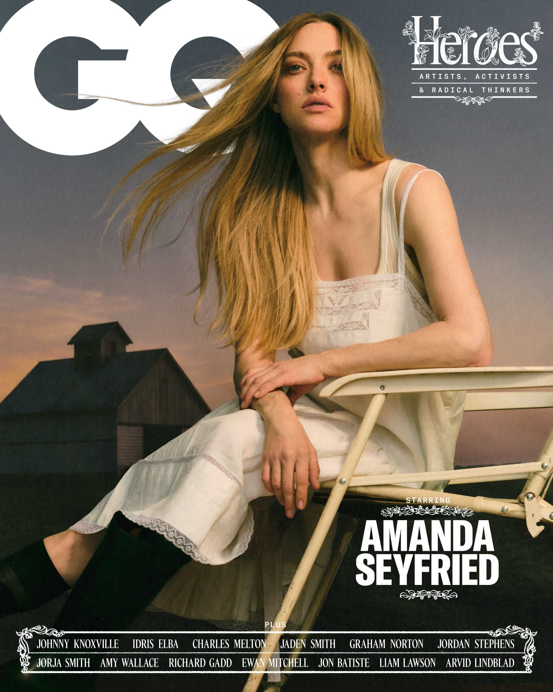 British GQ cover featuring Amanda Seyfried photographed by Richie Talboy